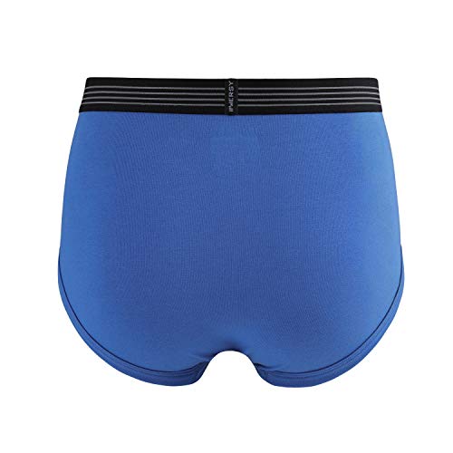 INNERSY Ropa Interior para Hombre Slips de Buena Elasticidad Briefs de Algodón Peinado Pack de 4 (S-EU 44, Serie Azul)