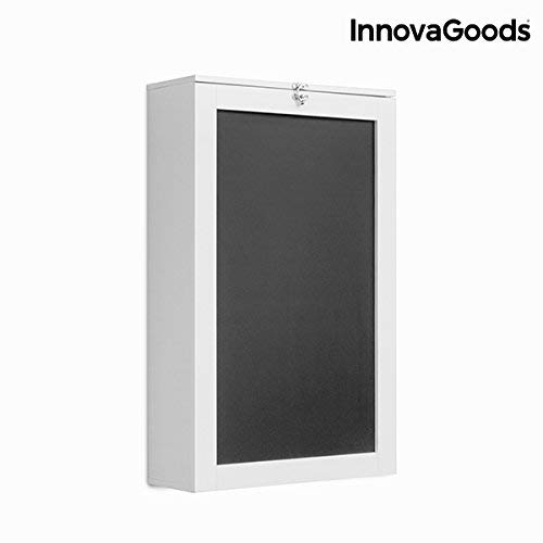 InnovaGoods Escritorio Plegable de Pared, Madera, Blanco, 80x50x18 cm
