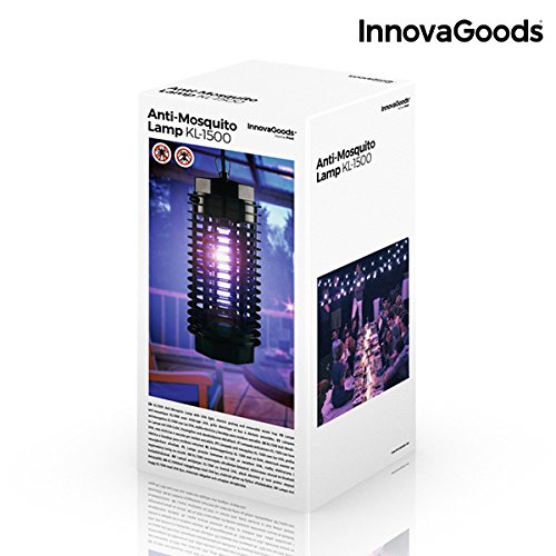 InnovaGoods Lámpara Antimosquitos KL-1500 4W Negro, Mediano