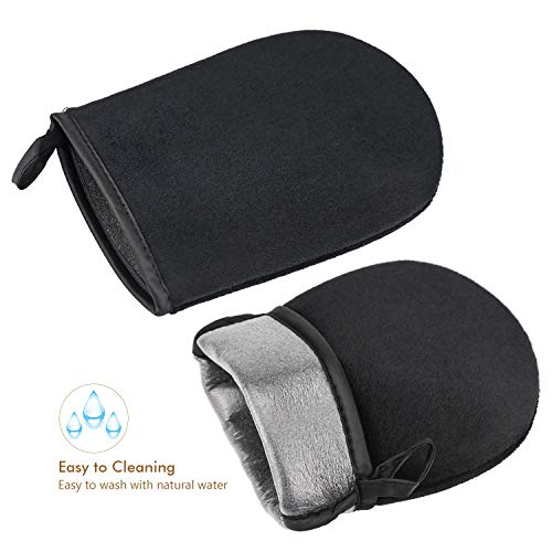 Inntek 2pcs Aplicador Autobronceador, Guante Autobronceador Corporal, Aplicador de Loción de Espalda 78CM Guante Autobronceador 12.5 * 19.5CM Lavable Doble Cara Reutilizable Aplicación de Loción