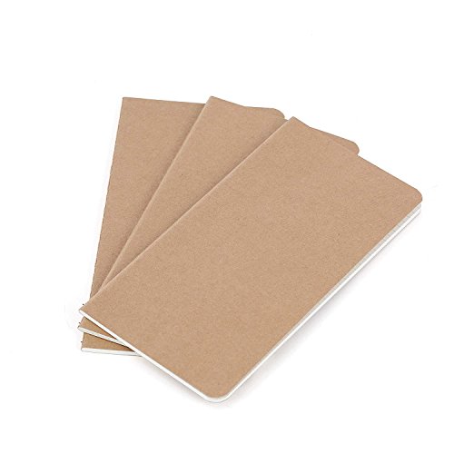 Insertos para Cuadernos de Viaje - Papel en Blanco - Juego de 3 | Recargas para cuadernos de viaje, diarios y agendas | Leather Journal Inserts | 21 cm x 11 cm