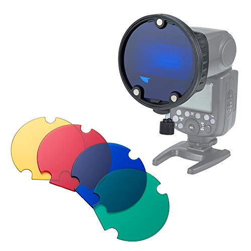 INSSTRO Kit de accesorios para Flash Magnético universal, Filtro de color Softbox Honeycomb Grid para Flash Canon, Nikon, Godox, YONGNUO Speedlite