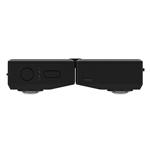 Insta360 EVO - Cámara Plegable 3D 180° y 360°, Resolución de Video de 5.7K + Fotos de 18 MP, con Estabilizador FlowState, Conexión Wi-Fi, Compatible con iOS y Android, Ideal para Viajes - Negro