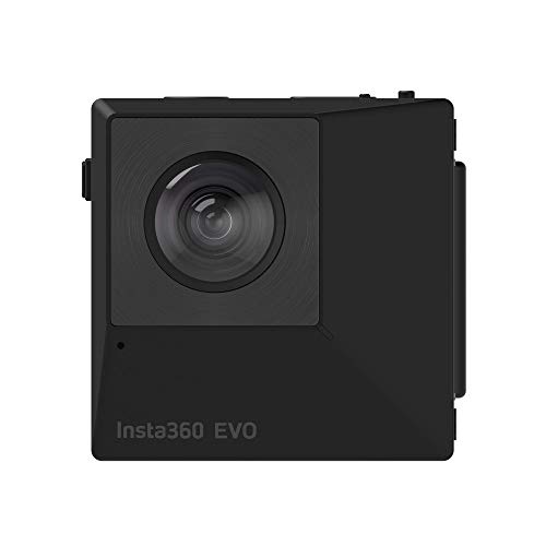 Insta360 EVO - Cámara Plegable 3D 180° y 360°, Resolución de Video de 5.7K + Fotos de 18 MP, con Estabilizador FlowState, Conexión Wi-Fi, Compatible con iOS y Android, Ideal para Viajes - Negro