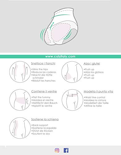 INT0001 Braga Reductora Talle Alto SIN Costuras | Faja MODELANTE DE Mujer | S M L XL XXL| Blanco, Negro, Natural | LENCERÍA Italiana | (XXL, Blanco)