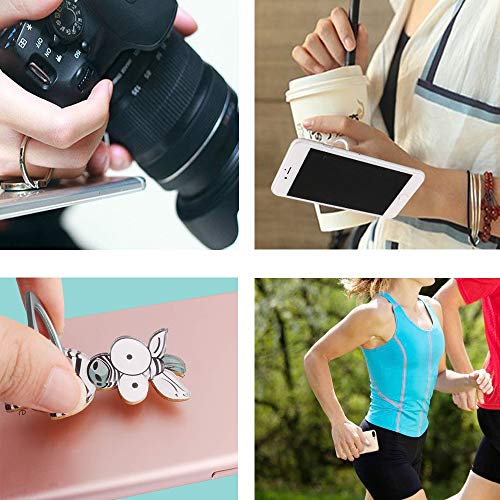 integrity.1 4 Piezas Anillo Soporte para Movil,360 Grados Empuñadura Giratoria del Soporte Metal Smartphone Anillo Dedo para Teléfonos Móviles, Tabletas iPads Regard