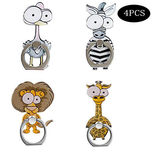 integrity.1 4 Piezas Anillo Soporte para Movil,360 Grados Empuñadura Giratoria del Soporte Metal Smartphone Anillo Dedo para Teléfonos Móviles, Tabletas iPads Regard