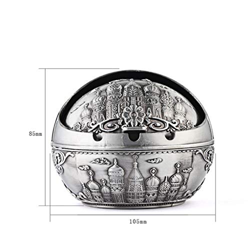 Interior Ceniceros Cigarrillos Cenicero del cigarro casero Retro Metal Cenicero Cenicero Creativo Oficina 105 * 85MM Ceniceros (Color : A)