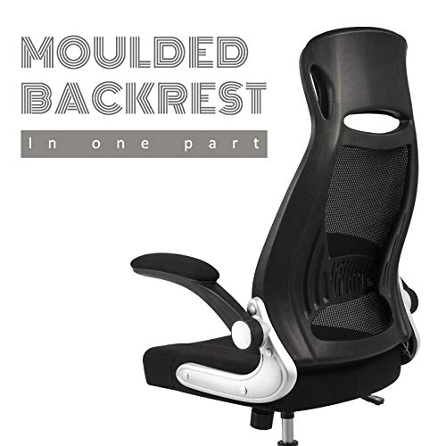 IntimaTe WM Heart Silla de Oficina giratoria con Respaldo Alto, ergonómica, inclinación, reposabrazos Plegables, Color Negro N03C