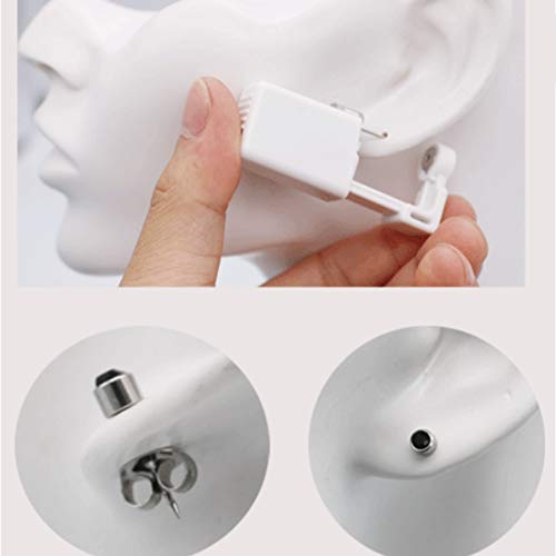 INTVN 6 Unids Piercing Desechable Herramienta Pistola de Piercing de Oreja Nariz Herramienta de Perforación Estéril,Pistola Perforadora Ningún Dolor Taladrador ，con algodón de Alcohol