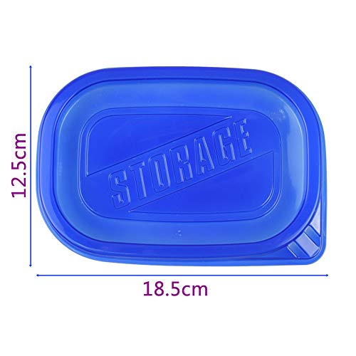 INTVN Set DE 12 Contenedores Cuadrados de Plástico, Para Limo, Perlas, Almacenamiento de pintura o semillas, Organizador de Artículos Pequeños con tapas.