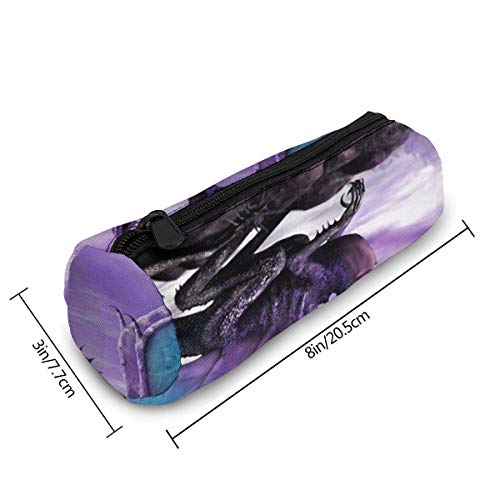 IOPLK Oficina y papelería Bolígrafos, lápices y útiles de escritura Estuches Pencil Case/Cosmetic Bag,Peach Print Leaf Canvas Stationery Stylish Simple Pencil Bag