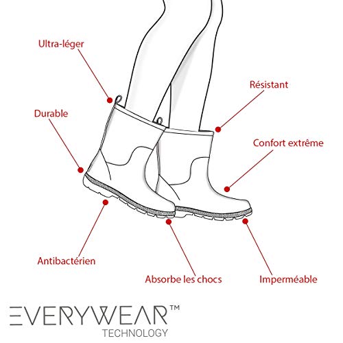 Isotoner - Botas de lluvia para adolescente, Azul (azul), 33/34 EU