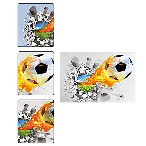 iTemer 1set vinilos decorativos pared dormitorio Stickers Pegatinas pared decorativas Decoracion pared Un hermoso regalo Fútbol 3D Llama 50cm* 70cm