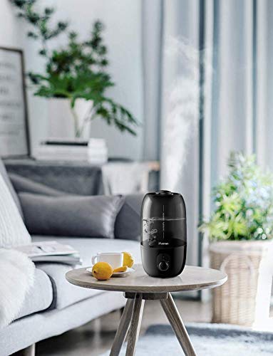 iTvanila Humidificador Ultrasónico Silencioso, 2.7L Humidificador de Vapor Frío para Bebés Dormitorio y Oficina Dura hasta 28 Horas, Vapor Controlable, Auto Apagado sin Agua (C1A)