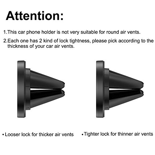 ivoler 2 pack Soporte Móvil Coche Soporte Magnético para Rejilla del Aire,360°Rotación Iman Móvil Coche para iPhone 7/6s/6/5,Samsung Note8/S8,Xiaomi,BQ,LG y Dispositivo GPS,Negro