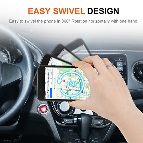 ivoler 2 pack Soporte Móvil Coche Soporte Magnético para Rejilla del Aire,360°Rotación Iman Móvil Coche para iPhone 7/6s/6/5,Samsung Note8/S8,Xiaomi,BQ,LG y Dispositivo GPS,Negro