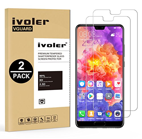 ivoler [2 Unidades] Protector de Pantalla para Huawei P20 Pro, Cristal Vidrio Templado Premium