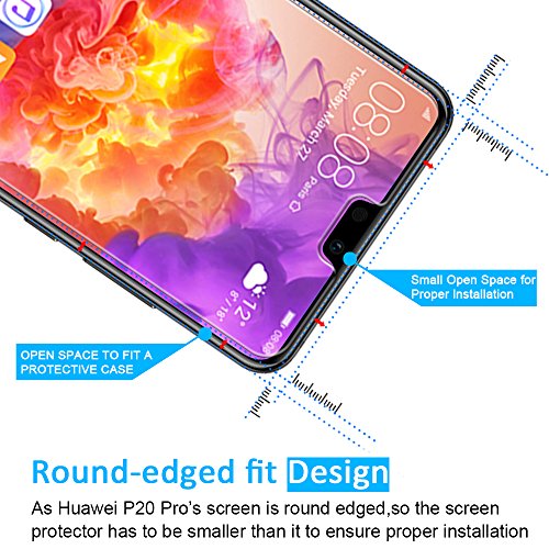 ivoler [2 Unidades] Protector de Pantalla para Huawei P20 Pro, Cristal Vidrio Templado Premium