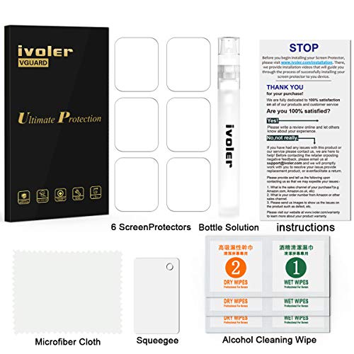 ivoler 6 Unidades Protector de Pantalla para Huami Amazfit Bip S/Amazfit Bip S Lite, [Cobertura Completa] [líquida Instalar] [No Burbujas] HD Transparente TPU Suave láminas Protectora