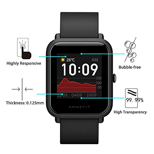 ivoler 6 Unidades Protector de Pantalla para Huami Amazfit Bip S/Amazfit Bip S Lite, [Cobertura Completa] [líquida Instalar] [No Burbujas] HD Transparente TPU Suave láminas Protectora