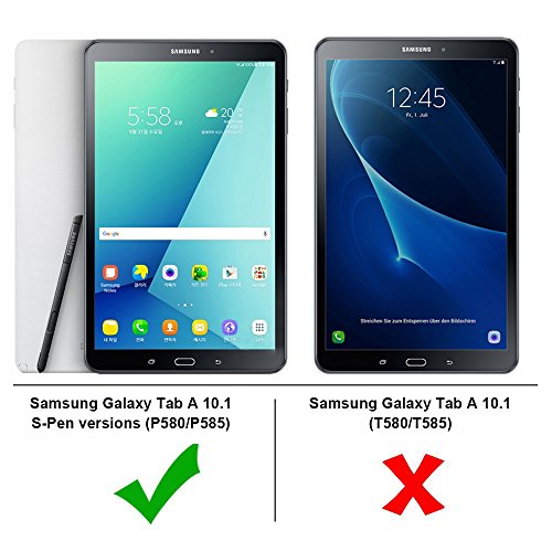 ivoler Protector de Pantalla para Samsung Galaxy Tab A 10.1 Pulgadas (P580/P585) con S Pen, Cristal Vidrio Templado Premium [9H Dureza] [Alta Definicion 0.3mm] [2.5D Round Edge]