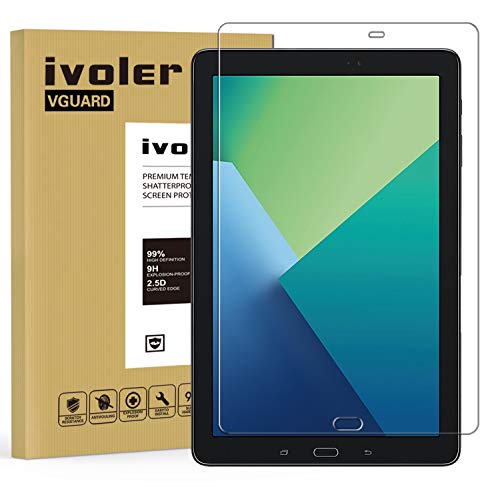 ivoler Protector de Pantalla para Samsung Galaxy Tab A 10.1 Pulgadas (P580/P585) con S Pen, Cristal Vidrio Templado Premium [9H Dureza] [Alta Definicion 0.3mm] [2.5D Round Edge]