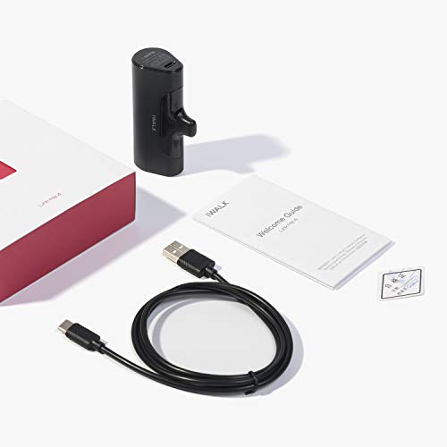 iWALK Mini Cargador Portátil, Banco de Energía Ultra Compacto de 4500 mAh, Batería Externa Pequeña y Linda Compatible con iPhone 11 Pro/XS MAX/XR/X / 8/7/6 / Plus, AirPods y Más