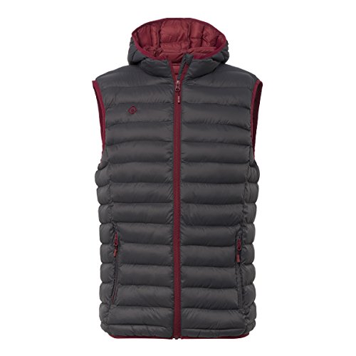 Izas Ortil Chaleco, Hombre, Multicolor (Dark Grey/Mineral Red), 2XL