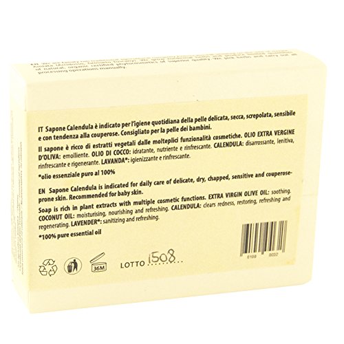 Jabón Bio Calendula 50 gr – Puro Concentrado de natura – Producto a mano de Toscana