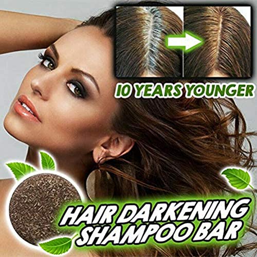 Jabón Champú sólido oscurecer Cabello Champú Natural Bar oscurecimiento jabón champú para Dar Volumen Pelo y Champú Hidratante Barra Ayuda a pérdida Parada Cabello y promueve Crecimiento Cabello Sano