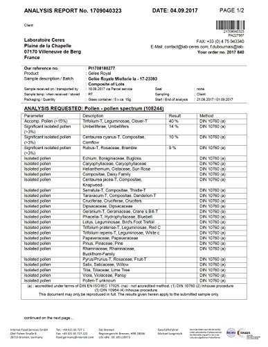 Jalea real orgánica orgánica natural fresca pura ★★ 100% francesa certificada ★★