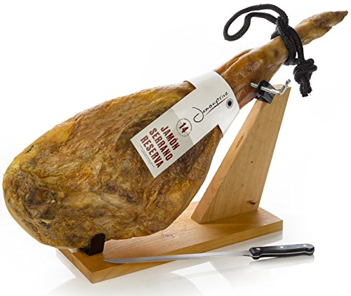 Jamonprive Jamón Serrano Reserva 6.2 - 6.8 Kg + Jamonero + Cuchillo Jamonprive