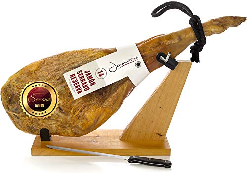 Jamonprive Jamón Serrano Reserva 6.2 - 6.8 Kg + Jamonero + Cuchillo Jamonprive