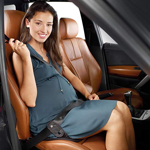 Jané Cinturón de Seguridad para Embarazadas, Dos Posiciones para el Uso con Pantalón y Falda, Negro
