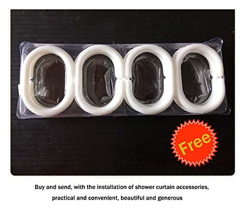 JANRON Minions Cortina de Ducha Impermeable, Lavable con Efecto Anti Adhesivo Hecha de 100% de Poliéster Incluye 12 Anillos de Cortina de baño - 150CM/180CM/200CMX200CM