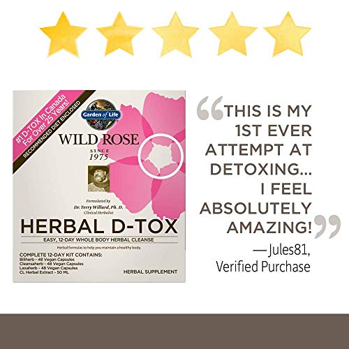 Jardín de vida 12 día detox cleanse – Wild Rose Herbal D-Tox Kit (12 día)