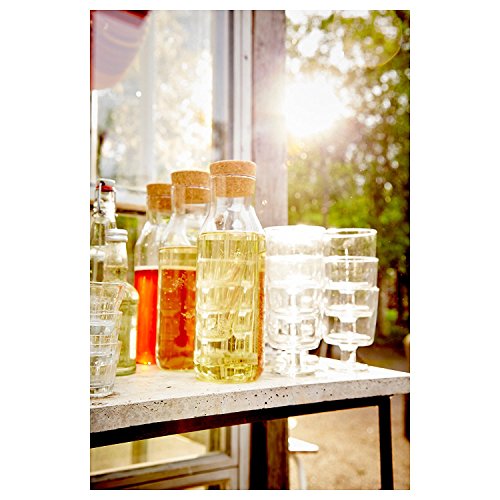 Jarra de cristal transparente con tapón de corcho de IKEA 365+