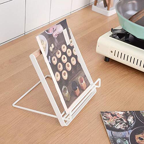 Jcnfa-Estante Soporte De Tableta De iPad De Arte De Hierro Simple De Estilo Japonés, Estante For Recetas Estante For Libros Estante For Lectura De Revistas, Estante Multifuncional,