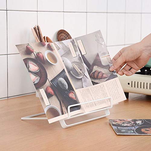 Jcnfa-Estante Soporte De Tableta De iPad De Arte De Hierro Simple De Estilo Japonés, Estante For Recetas Estante For Libros Estante For Lectura De Revistas, Estante Multifuncional,