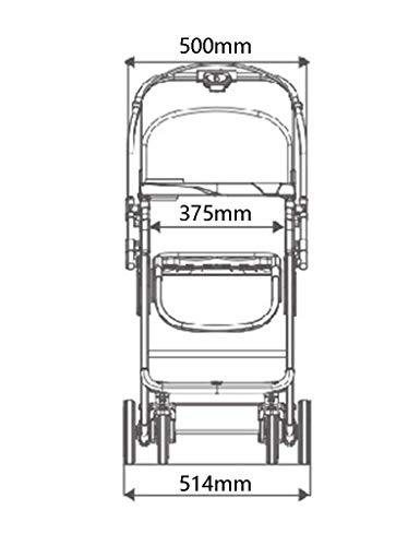 JCSW Cochecito De Bebé, Cochecito Plegable Compacta con Una Mano Plegable, con Cerradura Ruedas Y Amplia Capucha Ajustable, Z060YX