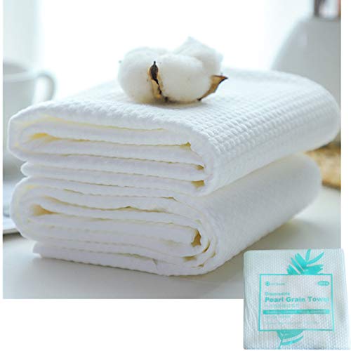 JEBBLAS Toallas Desechables Spun-Lace 30 * 60 cm, 20 Unds, Peluquería/Estética, Color Blanco