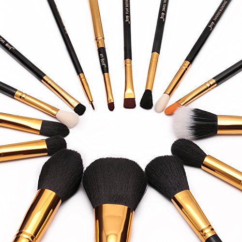 Jessup T093 - Juego de brochas de maquillaje para base de maquillaje, polvos, base de ojos, delineador de ojos, maquillaje de labios