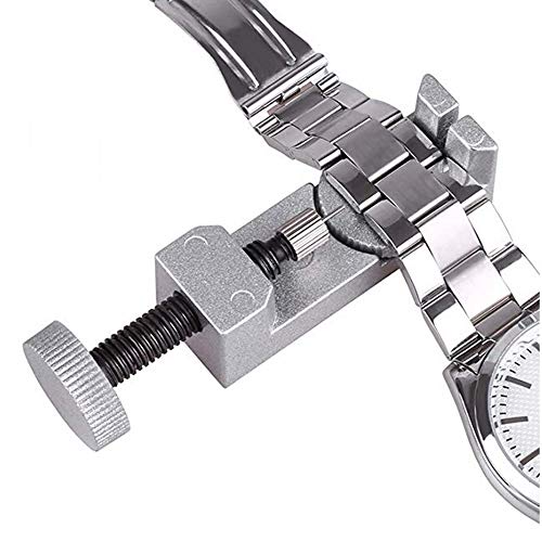 JEZOMONYWatch Band Resorte Barras Enlace Pernos Resorte Barra de Acero Inoxidable removedor reparación Conjunto de Herramientas reparación con 3 Pines Extra para Todo Tipo de Metal Reloj Banda