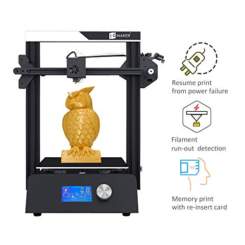 JGAURORA Magic DIY Impresora 3D de Alta Precisión con Satble Base de Metal Sensor de Filamento de Seguridad Fuente de Alimentación Incorporada 220x220x250mm