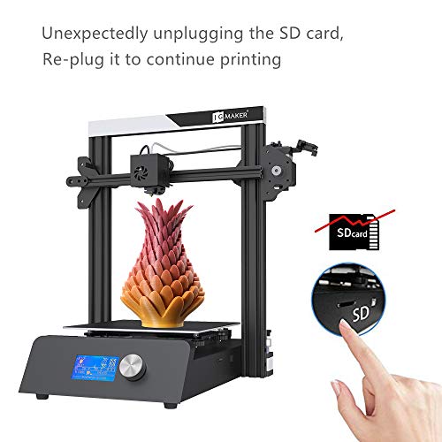 JGAURORA Magic DIY Impresora 3D de Alta Precisión con Satble Base de Metal Sensor de Filamento de Seguridad Fuente de Alimentación Incorporada 220x220x250mm