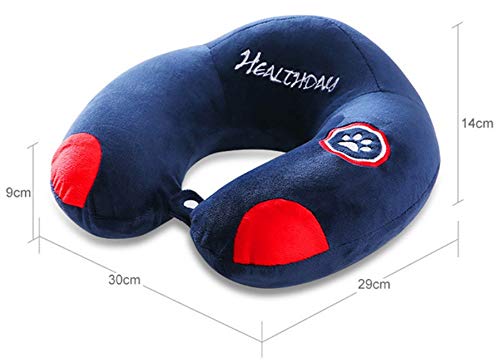 JHBMX Almohada en Forma de U Almohada de Viaje Cuello Espina Dorsal U-en Forma de cojín algodón Coche portátil Siesta Resto Cuello Almohada 30 * 30 * 9 * 14cm F