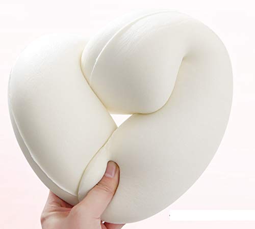 JHBMX PillowU Almohada de Oficina de Almuerzo Descanso Memoria algodón Cuello Cuello Almohada Cervical Coche avión Viaje Almohada 30 * 24 * 8CM A