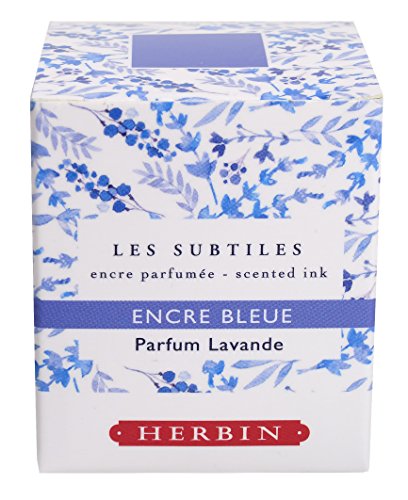 J.Herbin 13710T - Tinta perfumada con aroma de lavanda, 30 ml, color azul