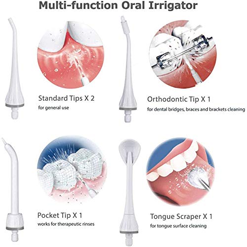 JIAFENG A Impermeable al Agua alambres irrigador Oral para la Ducha, Recargables Dientes Uso de Hilo Dental Agua HighPULSE, Columna Alambre Impermeable de Alta frecuencia Chorro de solución de la.